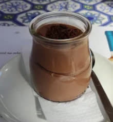 Mousse de chocolate em frasco